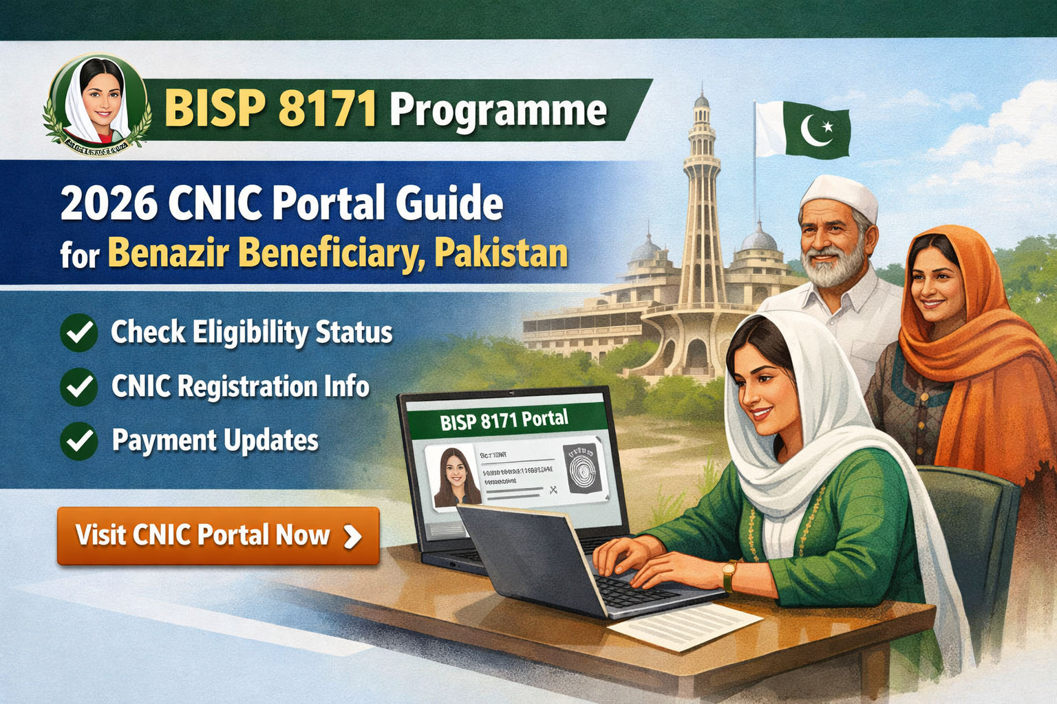 BISP 8171 Programme: 2026 CNIC Portal Guide for Benazir Beneficiary, Pakistan